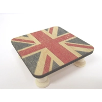 Dolls House Table British Flag Handmade Low Coffee 5cm x 5cm Miniature Furniture 1:12 Scale