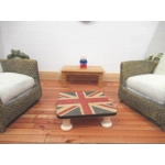 Dolls House Table British Flag Handmade Low Coffee 5cm x 5cm Miniature Furniture 1:12 Scale