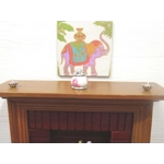 Dolls House Elephant Picture Miniature Wall Decor 1:12 Scale