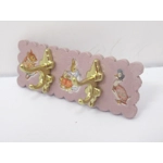Dolls House Coat Rack Hooks Peter Rabbit Pink Nursery Miniature Clothes Robe Towel 1:12 Scale