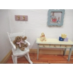 Dolls House Coat Rack Hooks Peter Rabbit Pink Nursery Miniature Clothes Robe Towel 1:12 Scale