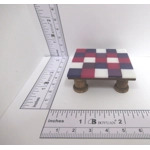 Dolls House Table Tiled Pink Purple and White Low Coffee Occasional Miniature Furniture 1:12 Scale