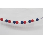 Dolls House Garland Red White and Blue PomPoms 1:12 Scale Decor