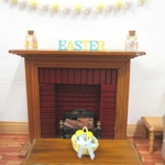 Dolls House Easter White and Yellow PomPom Garland 1:12 Scale Decor