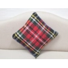 Dolls House Tartan Cushion Miniature Throw Plaid Pillow Handmade 1:12 Scale Accessory