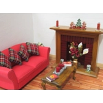 Dolls House Tartan Cushion Miniature Throw Plaid Pillow Handmade 1:12 Scale Accessory