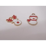 Dolls House Christmas Tree Decorations 12 Red & Gold Miniature Baubles and Trinkets 1:12th Scale