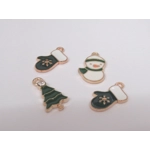 Dolls House Christmas Tree Decorations 12 Miniature Baubles and Trinkets Red Green Gold 1:12th Scale