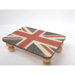 Dolls House Table UK Flag Design Handmade Low Coffee Occasional Miniature Furniture 1:12 Scale