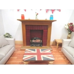 Dolls House Table UK Flag Design Handmade Low Coffee Occasional Miniature Furniture 1:12 Scale