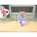 Dollhouse 4th July Candy in a Decorated Glass Jar Miniature Accessory 1:12th Scale