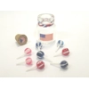 Dollhouse 4th July Lollipop Candy with Miniature Glass Jar Red White & Blue I:12th Scale