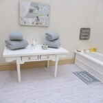 Dolls House Towels Grey with Matching Bath Salts and Ornament Jars 1:12th Scale Bathroom Miniatures