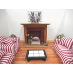 Dolls House Table Tiled Black & White Low Coffee Occasional Miniature Furniture 1:12 Scale