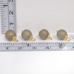 Dolls House Christmas Tree Decorations 6 Gold Colour Miniature Frosted Glass Baubles 1:12th Scale