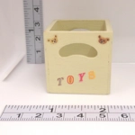 Dolls House Toy Box Crate Teddy Bear Theme Miniature Nursery Playroom Accessory 1:12 Scale
