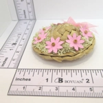 Dolls House Hat Pink Flowers Miniature Summer Clothes Accessories 1:12 Scale