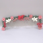 Dolls House Christmas Garland Flowers and Gingerbread Men Miniature Decoration 1:12 Scale