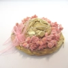 Dolls House Hat Straw Pink Floral Miniature Clothes Accessories 1:12 Scale