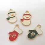 Dolls House Christmas Tree Decorations 12 Red Green Gold Miniature Baubles and Trinkets 1:12th Scale