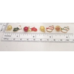 Dolls House Christmas Tree Decorations 12 Red Green Gold Miniature Baubles and Trinkets 1:12th Scale