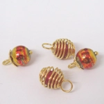 Dolls House Christmas Tree Decorations 12 Red Green Gold Miniature Baubles and Trinkets 1:12th Scale