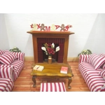 Dolls House Christmas Decoration Miniature Xmas Word and Gingerbread Men 1:12th Scale