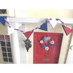 Dolls House Bunting Red White and Blue Miniature 4th July Decoration 1:12 Scale