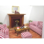 Dolls House Mirror Vintage Style Cream and Gold Colours Miniature Decor 1:12 Scale