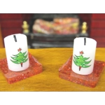 Dolls House Christmas Candles Miniature Xmas Decorations 1:12 Scale