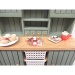 Dolls House Christmas Cookies and Plate 9 Miniature Xmas Biscuits 1:12th Scale