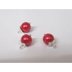 Dolls House Christmas Tree Decorations 12 Red Silver Baubles Miniature Ornaments 1:12th Scale