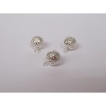 Dolls House Christmas Tree Decorations 12 Red Silver Baubles Miniature Ornaments 1:12th Scale