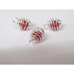 Dolls House Christmas Tree Decorations 12 Red Silver Baubles Miniature Ornaments 1:12th Scale