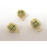 Dolls House Christmas Tree Decorations 12 Green Gold Miniature Baubles and Stars 1:12th Scale