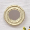 Dolls House Mirror Vintage Style Miniature Cream Gold 1:12 Scale Bedroom Bathroom Accessories