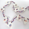 Dollhouse Pennant 4th July Garland Bunting Banner 9 Flags Miniature Decoration 1:12 Scale