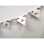 Dollhouse Pennant 4th July Garland Bunting Banner 9 Flags Miniature Decoration 1:12 Scale