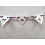 Dollhouse Pennant 4th July Garland Bunting Banner 9 Flags Miniature Decoration 1:12 Scale