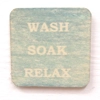 Dolls House Bathroom Miniature Wash Soak Relax Blue Wall Decor 1:12th Scale
