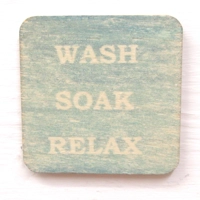 Dolls House Bathroom Miniature Wash Soak Relax Blue Wall Decor 1:12th Scale