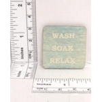 Dolls House Bathroom Miniature Wash Soak Relax Blue Wall Decor 1:12th Scale