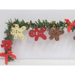 Dolls House Christmas Garland Gingerbread Men 1:12 Scale Miniature Fireplace Decoration