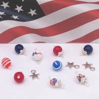 Miniature 4th July Ornaments 12 Baubles and Stars 1:12th Scale Dolls House Decorations