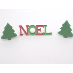 Dolls House Christmas Decoration Noel Word and 2 Miniature Xmas Trees 1:12 Scale