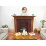 Dolls House Clock USA Flag Miniature Wall Decor 1:12 Scale