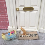 Dolls House Easter Basket with 12 Miniature Hand Painted Eggs 1:12th Scale Decoration