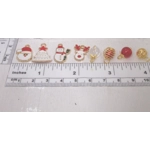 Dolls House Christmas Tree Decorations 12 Red White Gold Miniature Baubles & Trinkets 1:12th Scale