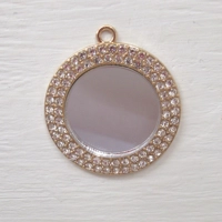 Dolls House Mirror Gold Colour Decorated Frame 1:12th Scale Miniature Accessory