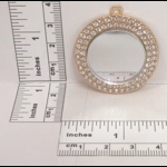 Dolls House Mirror Gold Colour Decorated Frame 1:12th Scale Miniature Accessory
